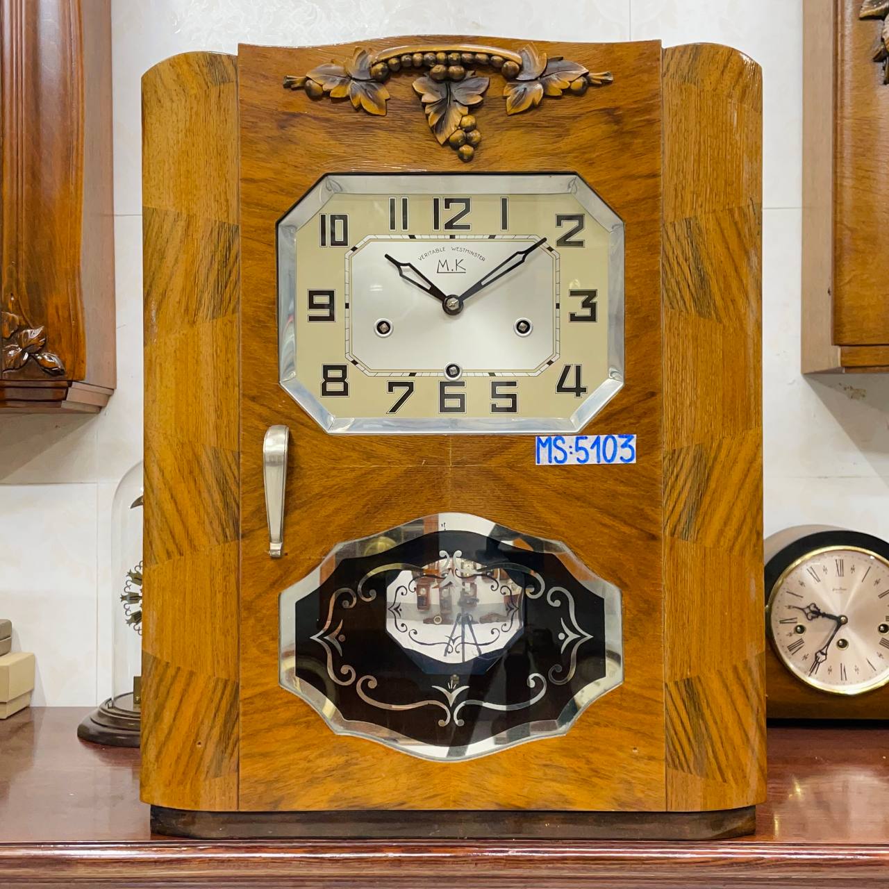 Đồng hồ cổ MK 8/8 thùng nu nho siêu chất - Ảnh 2