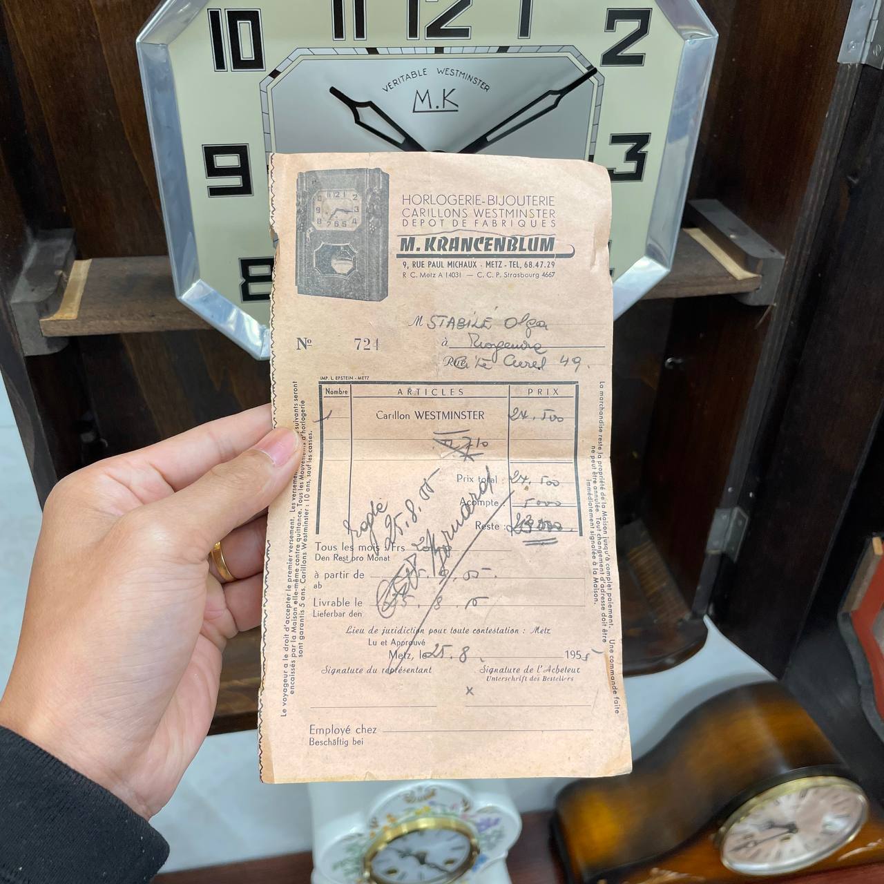 Đồng hồ cổ MK 8/8 thùng nu nho siêu chất - Ảnh 13