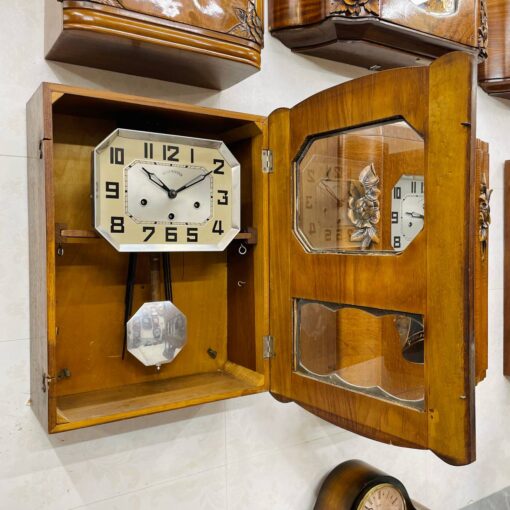 Đồng hồ cổ Girod 8/8 thùng sồi chuông ngân - Ảnh 5