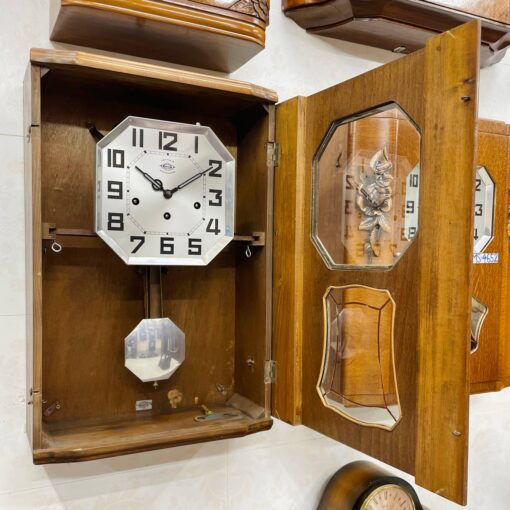 Đồng hồ cổ Girod 8/8 thùng nu dài chơi chuông 2 bản nhạc - Ảnh 5