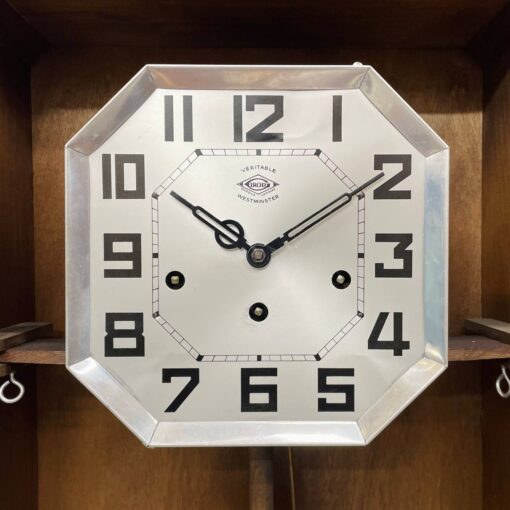 Đồng hồ cổ Girod 8/8 thùng nu dài chơi chuông 2 bản nhạc - Ảnh 6