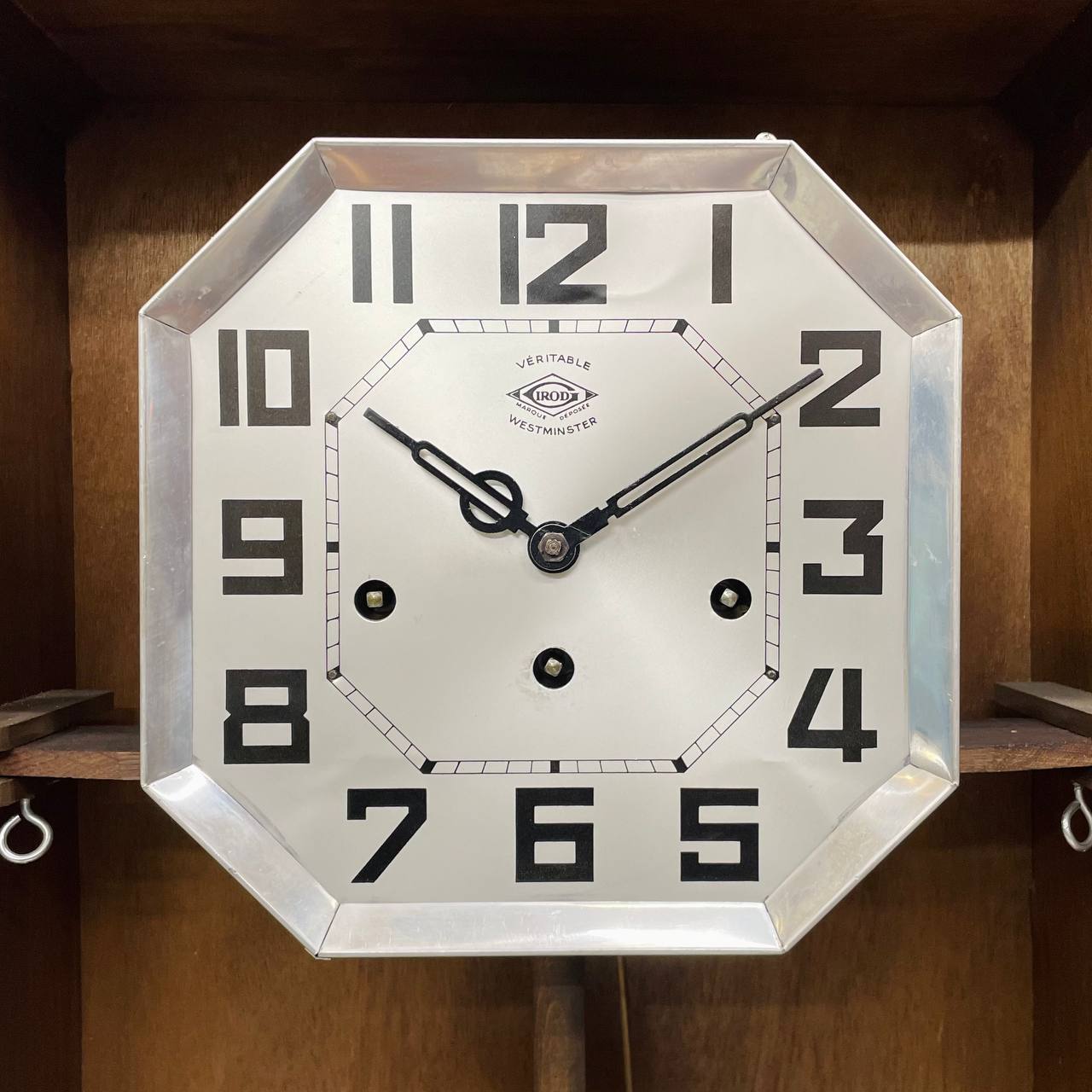 Đồng hồ cổ Girod 8/8 thùng nu dài chơi chuông 2 bản nhạc - Ảnh 6