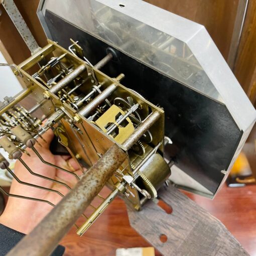 Đồng hồ cổ Girod 8/8 thùng nu dài chơi chuông 2 bản nhạc - Ảnh 10