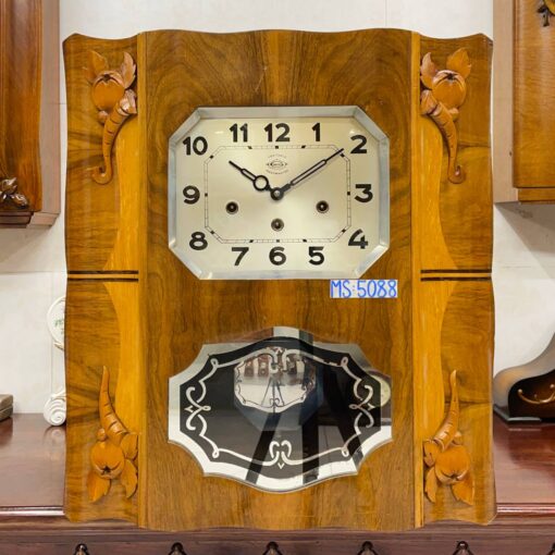 Đồng hồ cổ Girod 8/8 thùng nu đào chơi chuông 2 bản nhạc - Ảnh 2