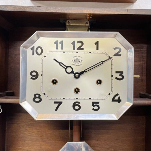 Đồng hồ cổ Girod 8/8 thùng nu đào chơi chuông 2 bản nhạc - Ảnh 9