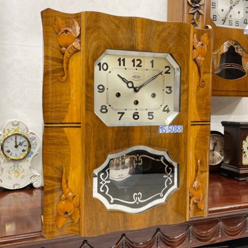 Đồng hồ cổ Girod 8/8 thùng nu đào chơi chuông 2 bản nhạc - Ảnh 3