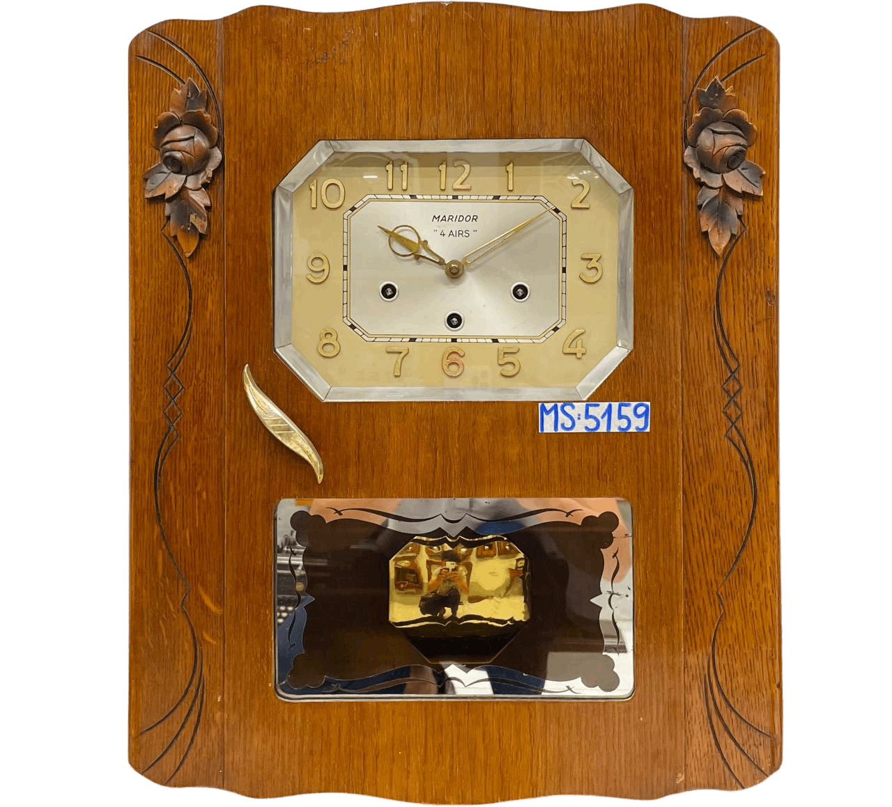 Đồng hồ cổ FFR 10/10 thùng nu đào chơi chuông 4 bản nhạc