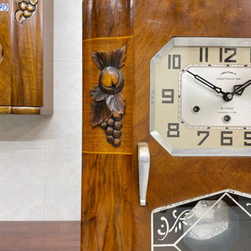 Đồng hồ cổ Jura 8/8 chạm bông tinh xảo chuông hay - Ảnh 5