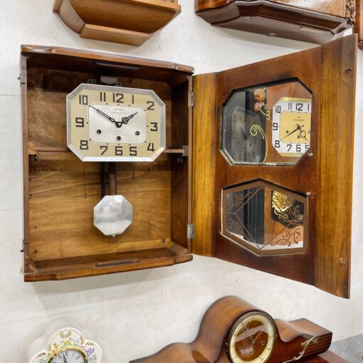 Đồng hồ cổ Jura 8/8 chạm bông tinh xảo chuông hay - Ảnh 7