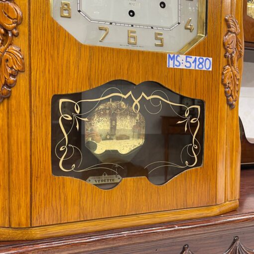 Đồng hồ cổ Vedette 8/8 thùng nu nho số nổi vàng - Ảnh 6