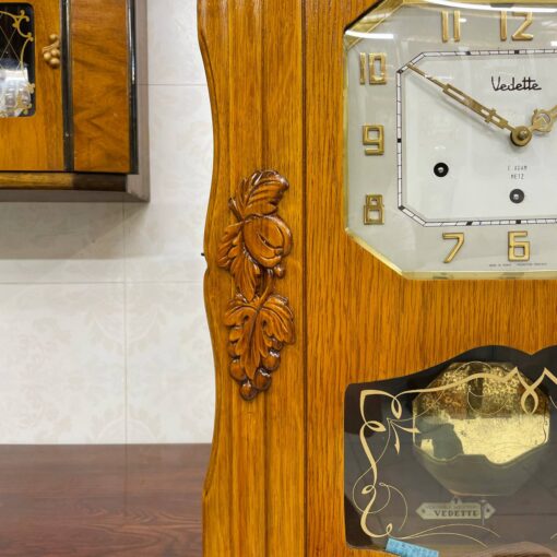 Đồng hồ cổ Vedette 8/8 thùng nu nho số nổi vàng - Ảnh 5