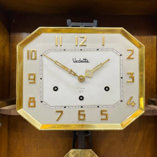 Đồng hồ cổ Vedette 8/8 thùng nu nho số nổi vàng - Ảnh 7