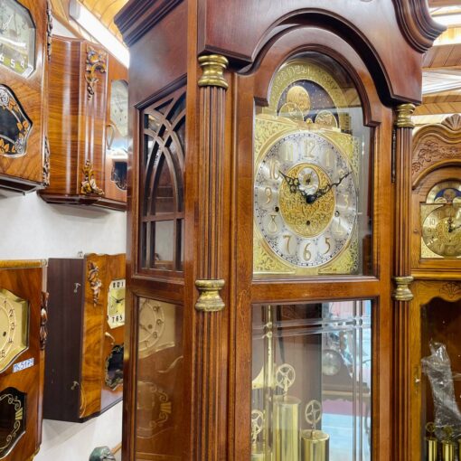 Đồng hồ tủ cây Howard Miller 12/12 mái sừng chơi chuông 3 bản nhạc - Ảnh 3