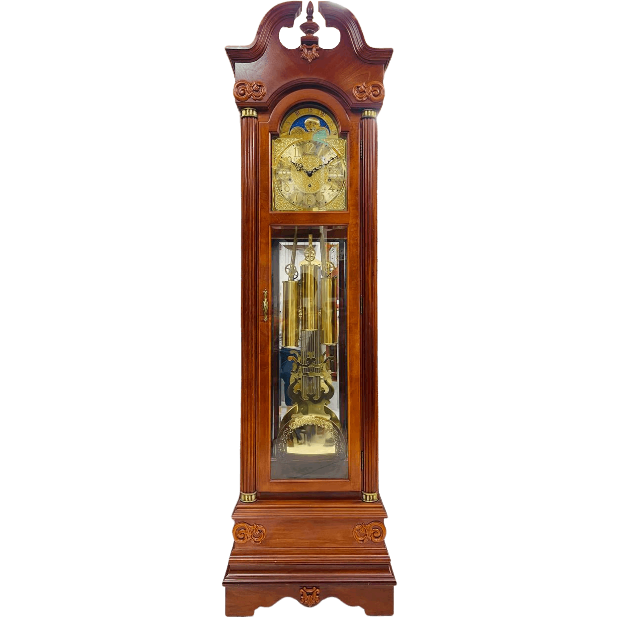 Đồng hồ tủ cây Ridgeway 12/12 chơi chuông 3 bản nhạc