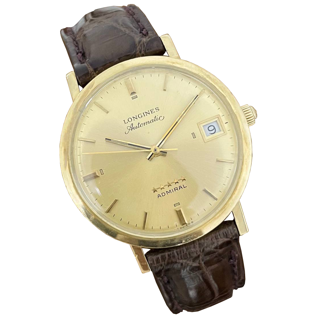 Đồng hồ đeo tay Longines Đô Đốc 5 Sao bọc vàng toàn thân 10k