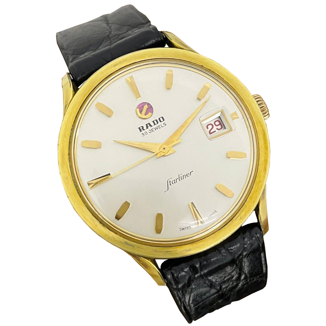 Đồng hồ đeo tay Rado 30j Thuỵ Sĩ bọc vàng Big Size 37mm