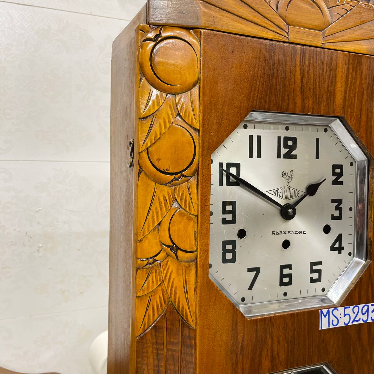 Đồng hồ Kienzle 8/8 thùng nu bông kính rào - Ảnh 4