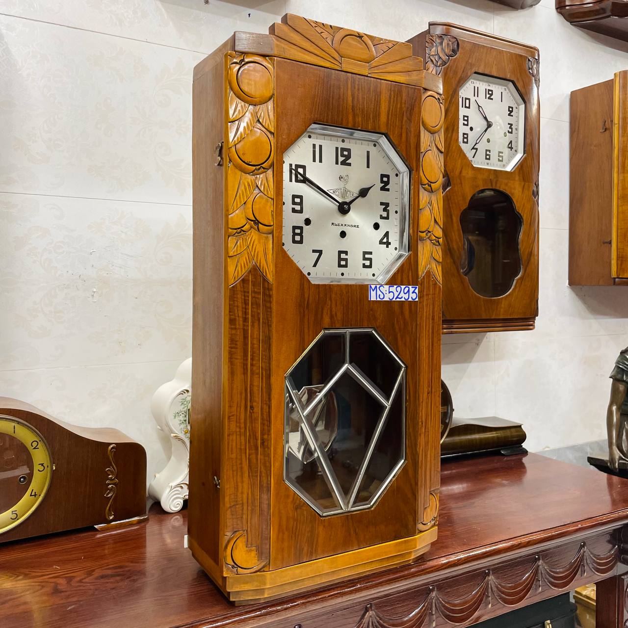 Đồng hồ Kienzle 8/8 thùng nu bông kính rào - Ảnh 3